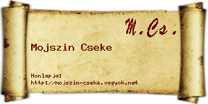 Mojszin Cseke névjegykártya